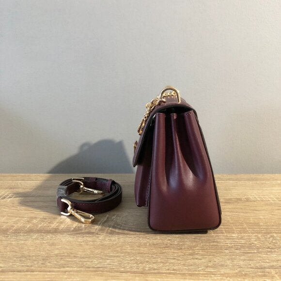 Michael Kors Lita Medium Merlot Leather Crossbody Bag (wore only once) - Picture 5 of 15